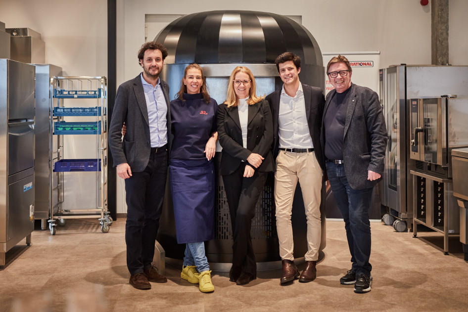 A csütörtöki szakmai program résztvevői (b-j): Leonardo Rossi, Palágyi Eszter, Kertész Mirjam, Marco Pujatti és Karl Zimermann 