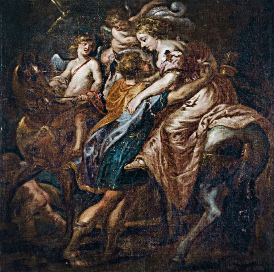 A Rubens másolat mitológiai témát dolgoz fel