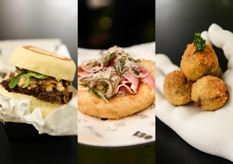 BIBO Budapest fogások a Gourmet-n: Ököruszály Brioche, a BIBO Lángos és Gulyás Croquette 