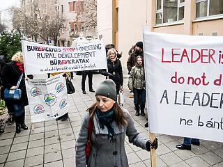 Fennmaradásukért tüntettek Budapesten a Leader akciócsoportok