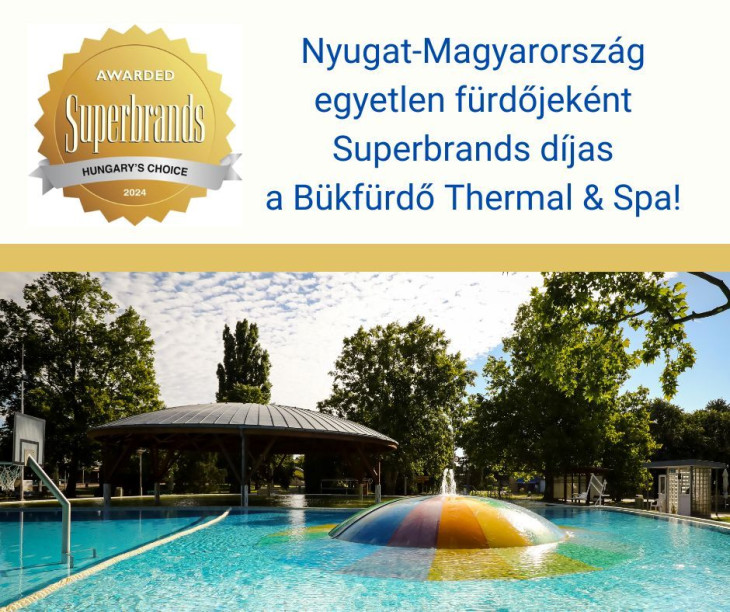 Bükfürdő Thermal & Spa 2024-ben kiérdemelte a Superbrands elismerést