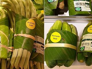 Banánlevélbe csomagolva - műanyag helyett