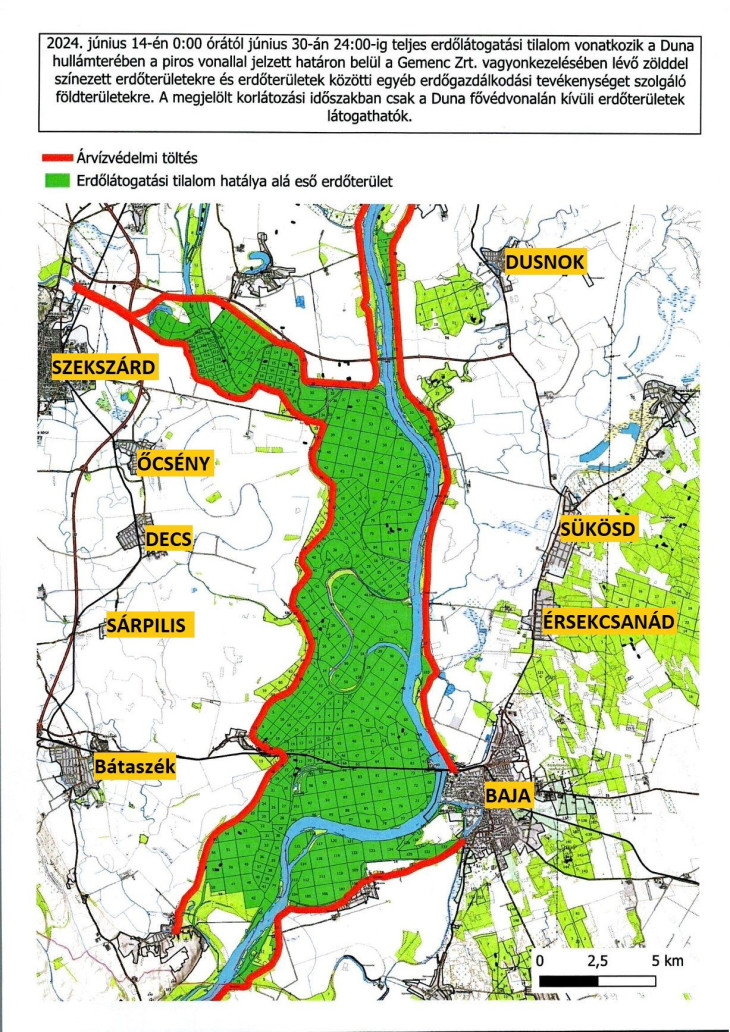 Gemenci erdő - Szekszárd - Bátaszék - Baja