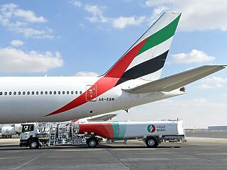 Fenntartható üzemanyaggal működő repülőt tesztel az Emirates
