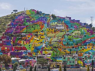 Művészek és helyi lakosok színeztek ki egy mexikói várost