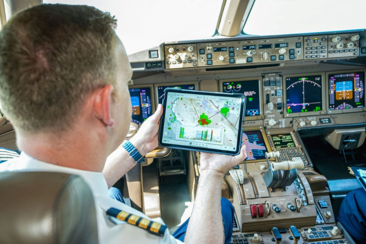 Az Airbus A350-es és a Boeing 777-9, 777-8 és B787-es repülő, már az első felszállástól kezdve tudja használni az adatokat