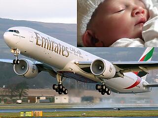 Egészséges kisbaba született a repülőgépen