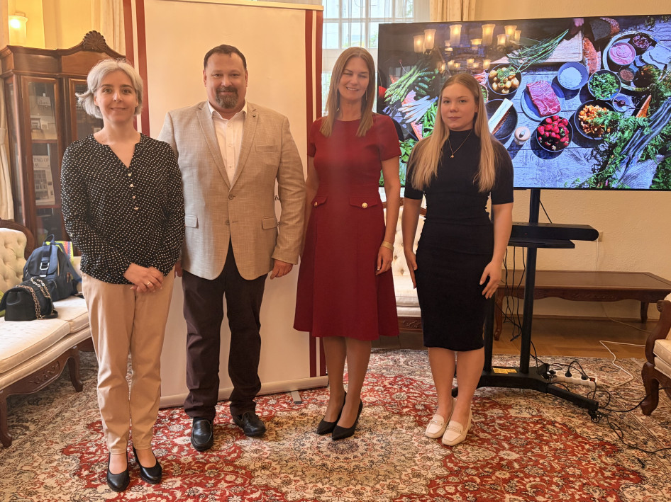 A szakmai esemény előadói (b-j): Wiener Krisztina, Jurijs Pogrebņaks, Maija Bi&scaron;ofa és Marta Folkname
