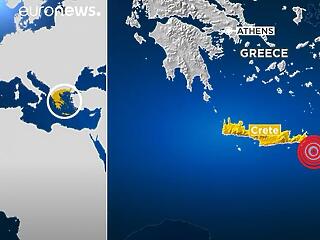 Erős földrengés Kréta szigetén