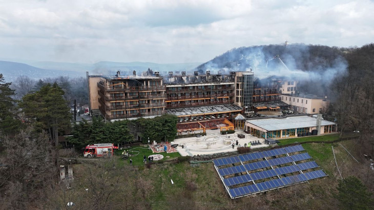 Hotel Silvanus a tűz eloltása után / Fotó: Országos Katasztrófavédelmi Főigazgatóság