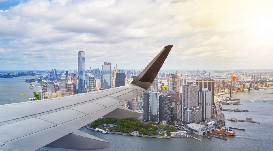 Repülőgép New York felett