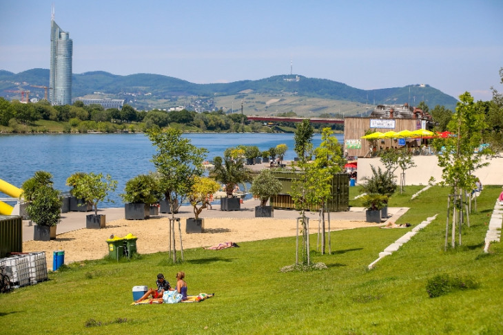 A korábban megújult CopaBeach is kedvelt fürdőzőhelye a bécsieknek © PID / Christian Fürthner