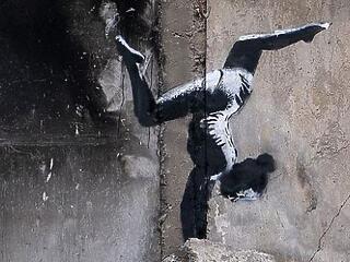 Ukrajnában tűnt fel egy újabb Banksy-falfestmény