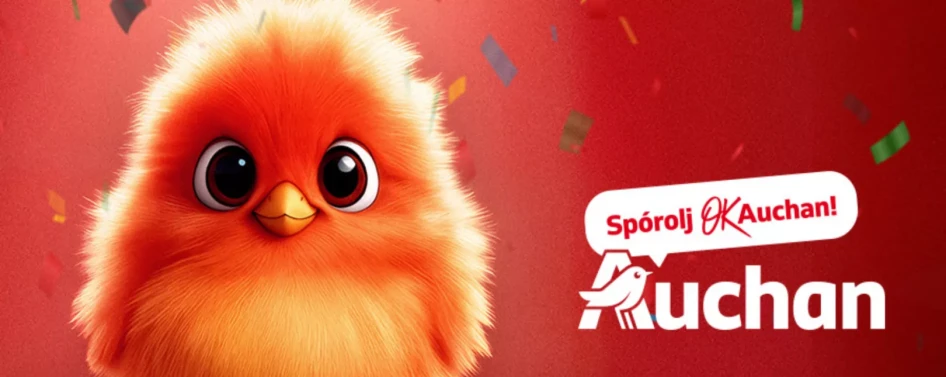 Egy szerethető kis madárfigura az Auchan új hírnöke