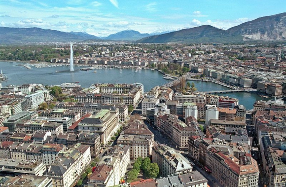 Genf látképe. Forrás: Wikimedia commons