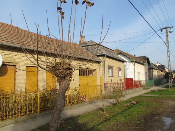 A sárga téglából épült héhalmi házak (Fotó: Mentusz Károly)