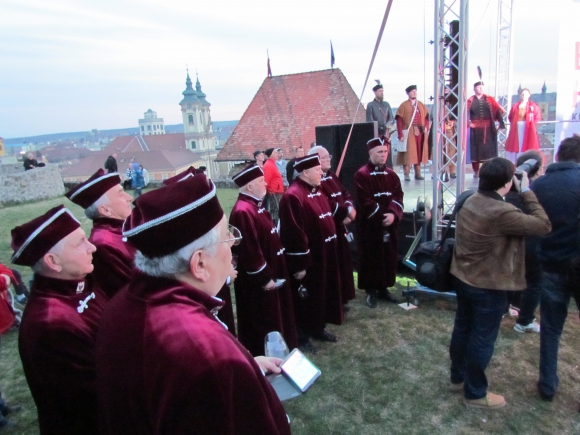 Az Egri Borrend tagjai is részt vettek az ünnepségen (Fotó: Mentusz Károly)