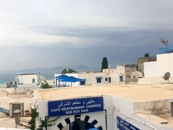 Sidi Bou Said, kilátás a kávézóból