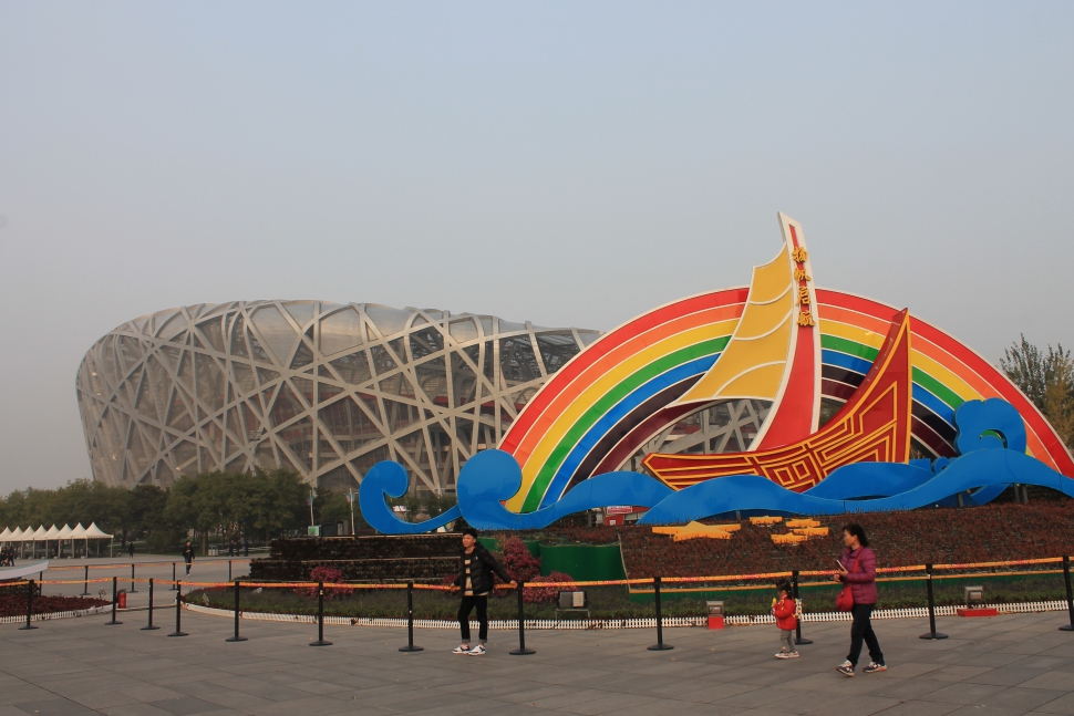 A Fecskefészek, vagyis az olimpiai csarnok Pekingben