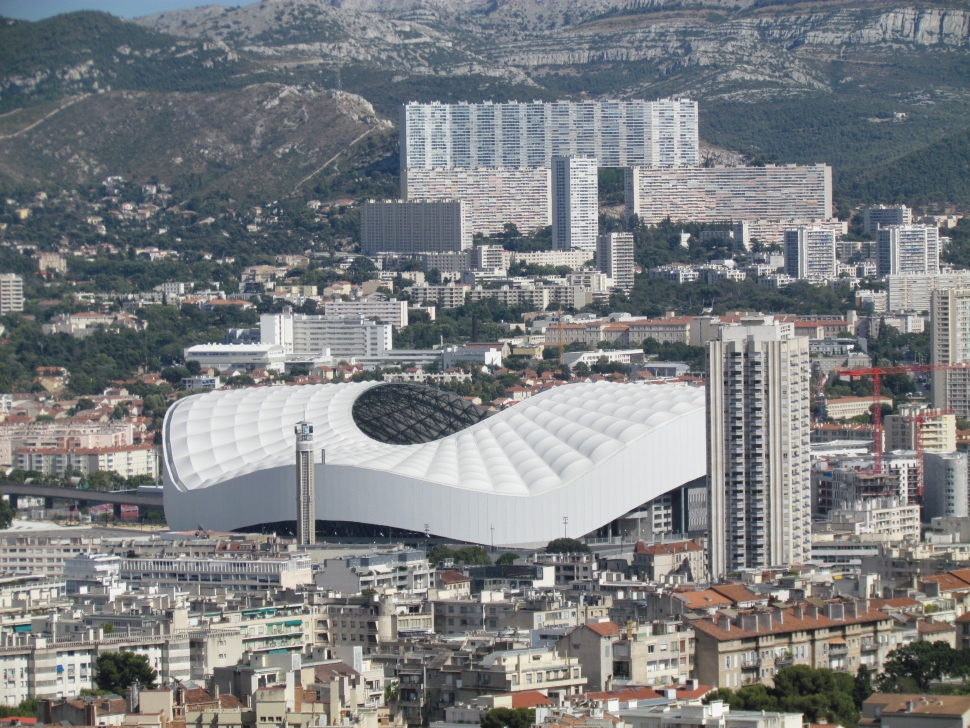A modern stadion Marseille egyik jelképe (Fotó: Mentusz Károly)
