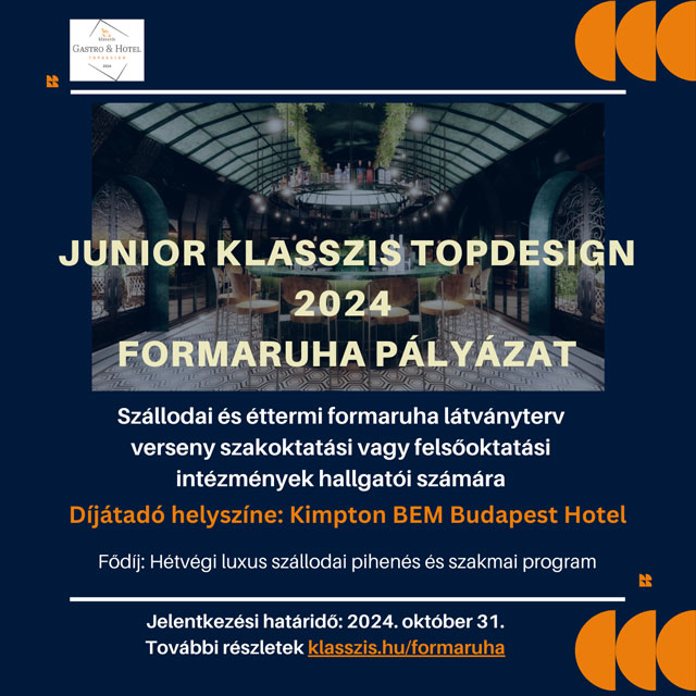 Junior Klasszis TopDesign 2024 - Formaruha pályázat